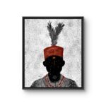 Nna m Oke Osisi, an Uli-rooted painting by Agoziem, 20 by 24 inches