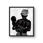Nne (ii), an Uli-rooted painting by Agoziem, 20 by 24 inches