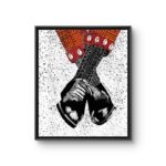 Udo Gba Shoe, an Uli-rooted painting by Agoziem, 20 by 24 inches